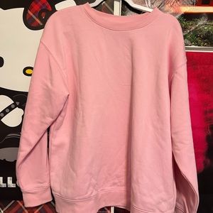pink crewneck